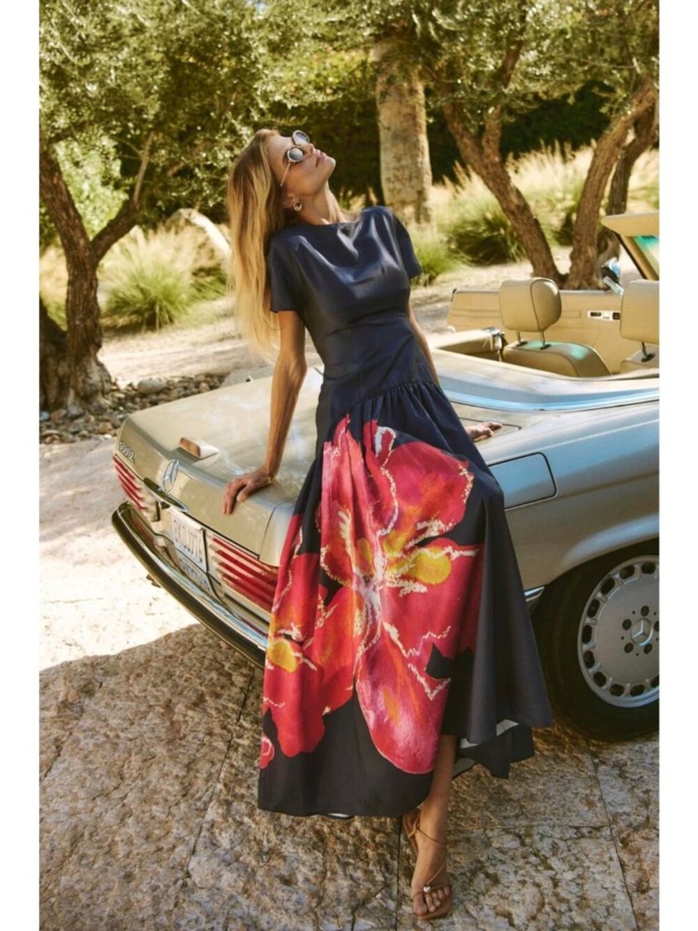Hutch Atley Stretch Poplin Drop Waist Maxi Dress Navy Womens Size 00